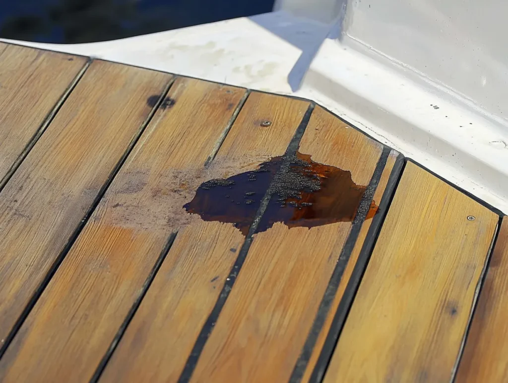 abnet rengöring båt oljefläckar